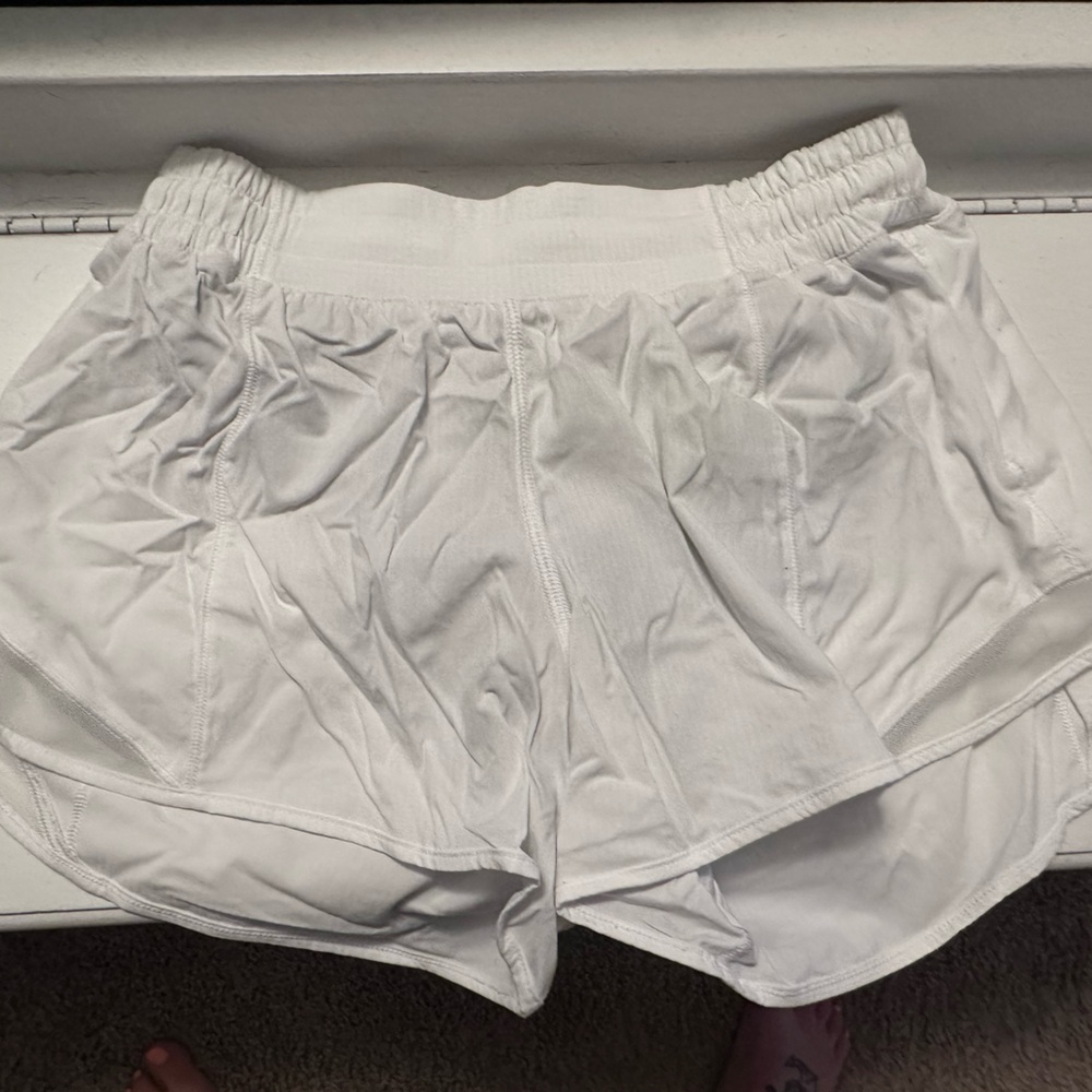 Lululemon white shorts. Size 6. Barely worn. No stains or wear.